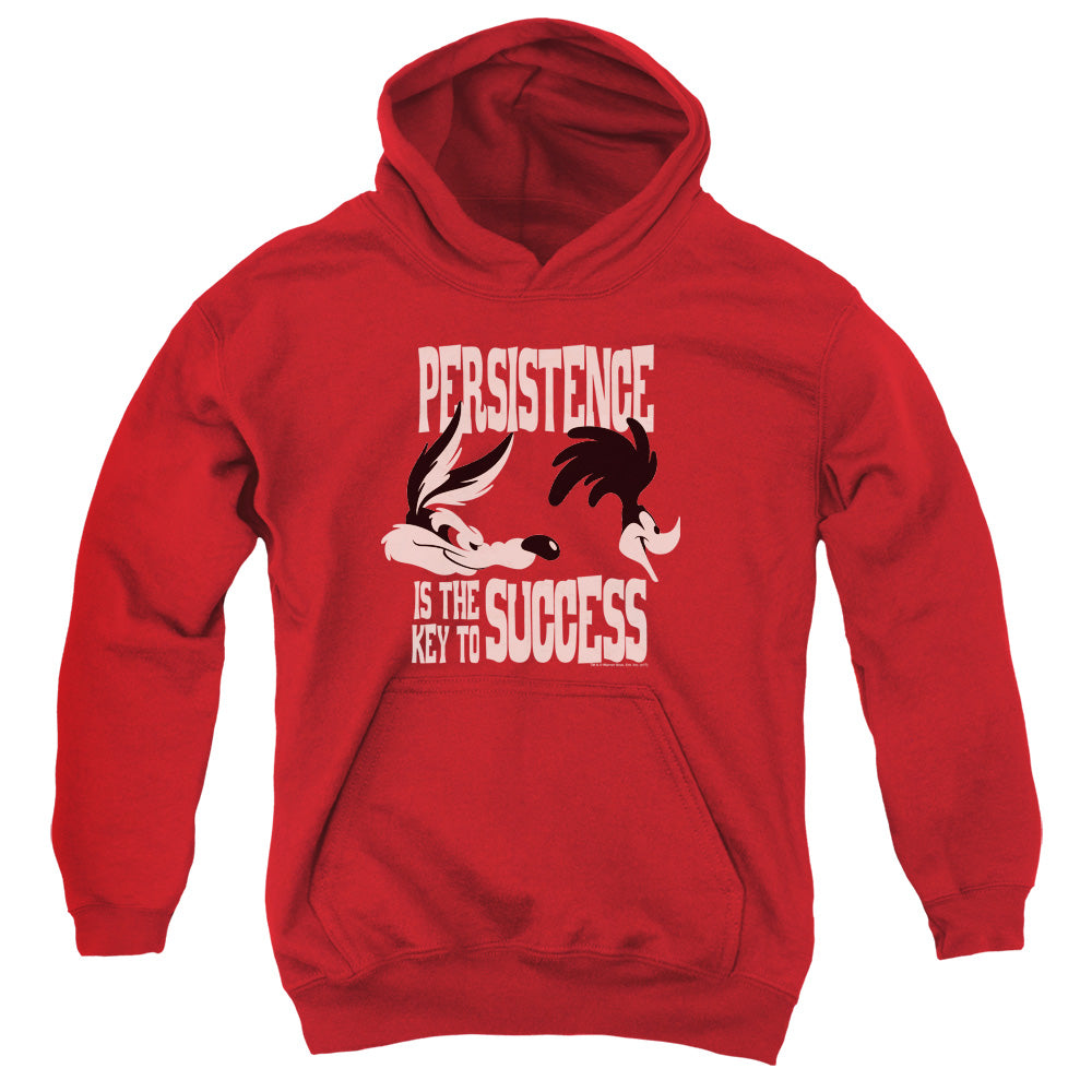 Looney Tunes Persistence Kids Youth Hoodie Red Officially Licensed