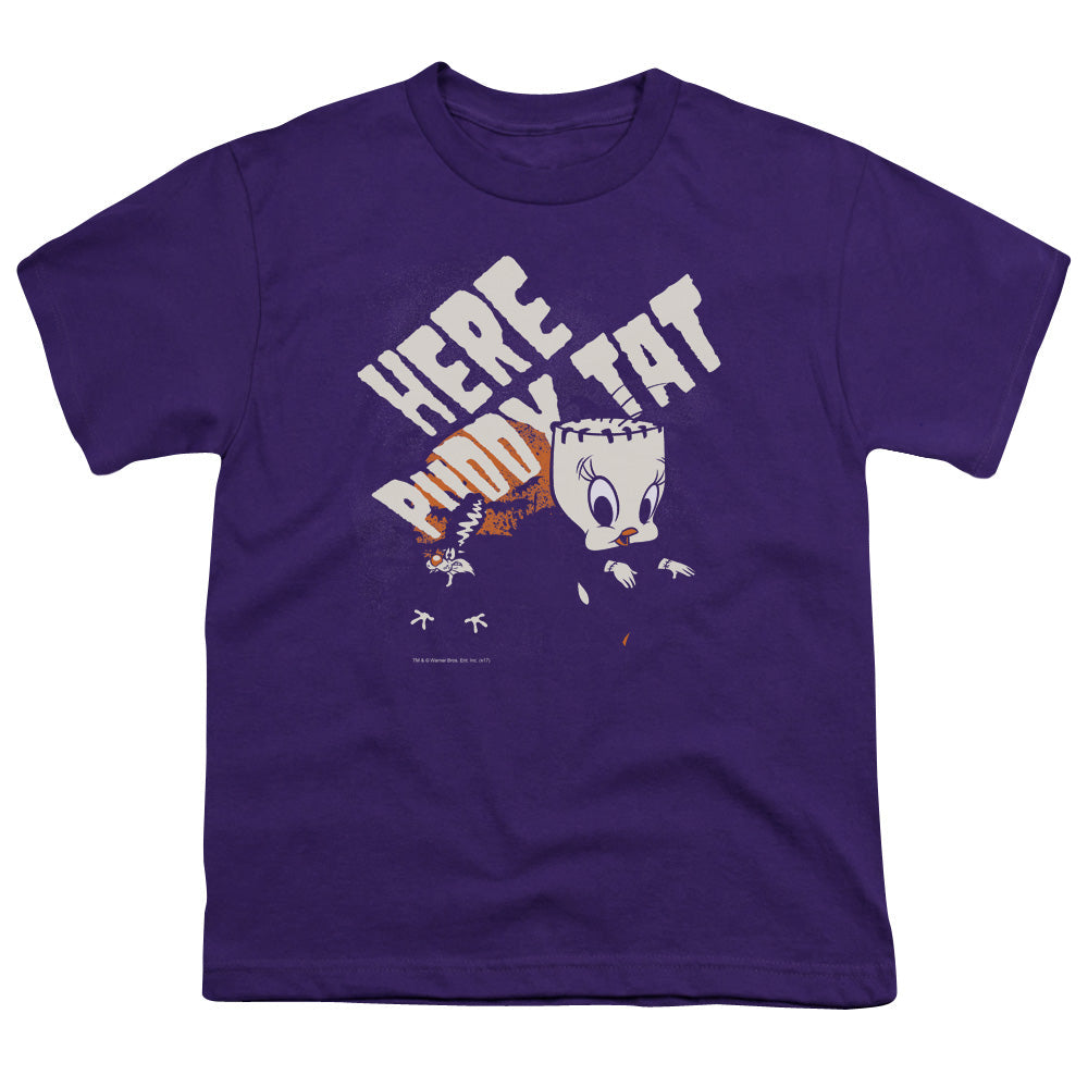Looney Tunes Franken Tweety Kids Youth T Shirt Purple Officially Licensed