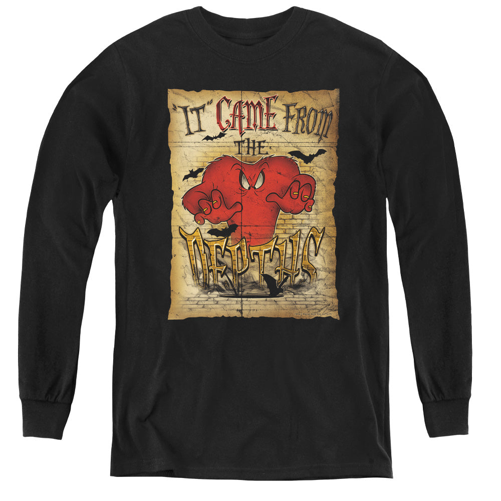 Looney Tunes the Depths Long Sleeve Kids Youth T Shirt Black Officially Licensed