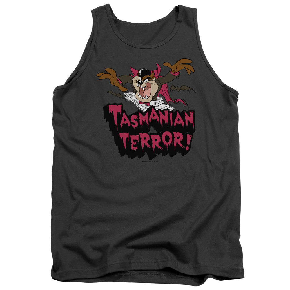 Looney Tunes Taz Terror Mens Tank Top Shirt Charcoal Officially Licensed