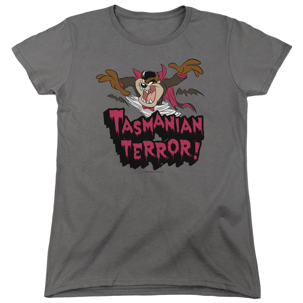 Looney Tunes Taz Terror Womens T Shirt Charcoal Officially Licensed