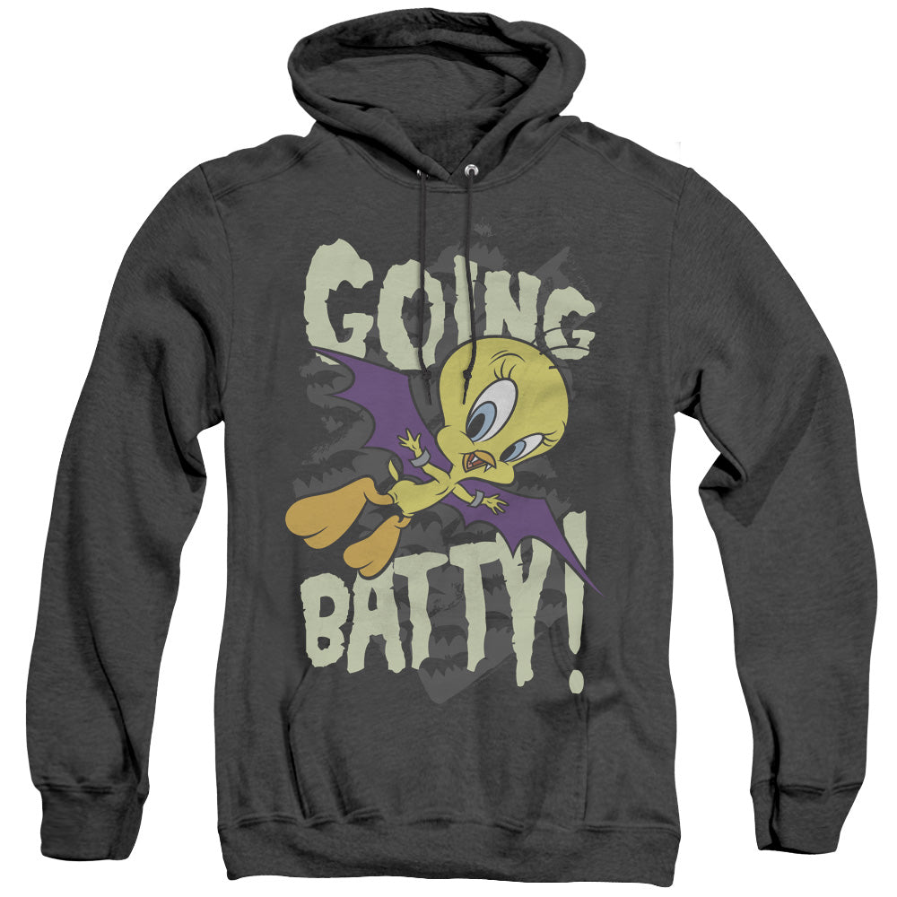 Looney Tunes Going Batty Heather Mens Hoodie Black Officially Licensed