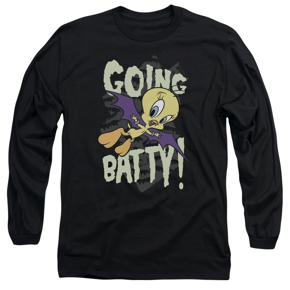 Looney Tunes Going Batty Mens Long Sleeve Shirt Black Officially Licensed Officially Licensed