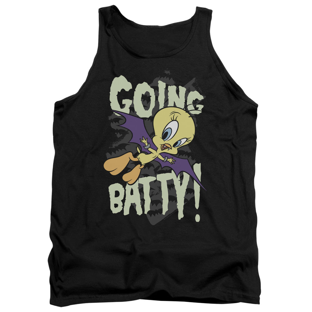 Looney Tunes Going Batty Mens Tank Top Shirt Black Officially Licensed