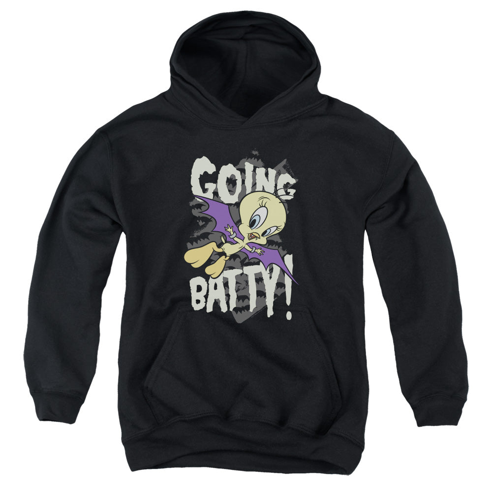 Looney Tunes Going Batty Kids Youth Hoodie Black Officially Licensed