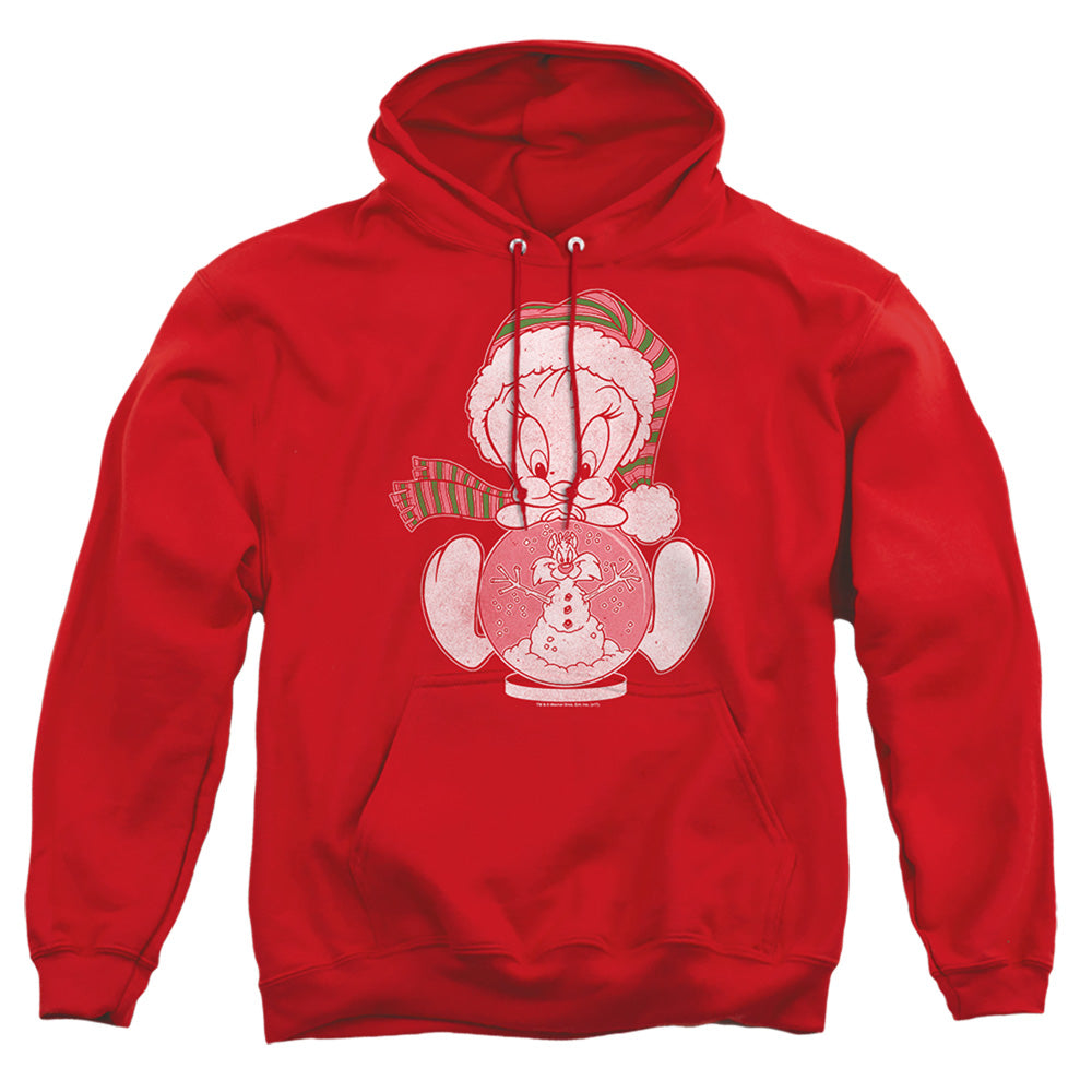 Looney Tunes Tweey Globe Mens Hoodie Red Officially Licensed