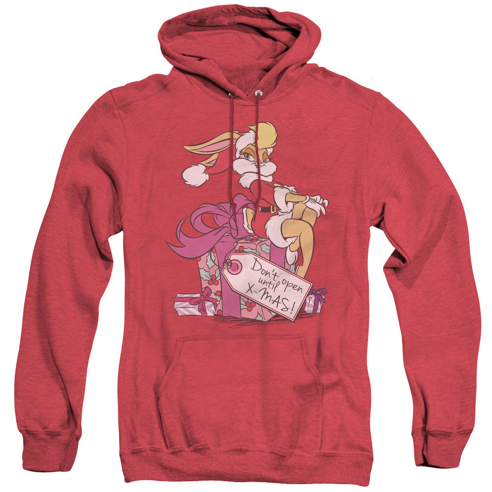 Looney Tunes Lola Present Heather Mens Hoodie Red Officially Licensed