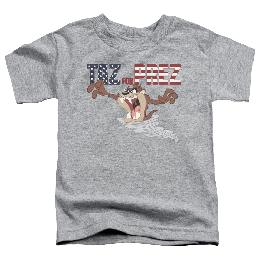 Looney Tunes Taz for Prez 3 Toddler Kids Youth T Shirt Athletic Heather Officially Licensed