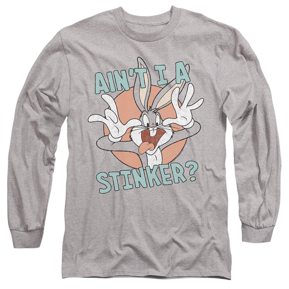 Looney Tunes Aint I A Stinker Mens Long Sleeve Shirt Athletic Heather Officially Licensed Officially Licensed