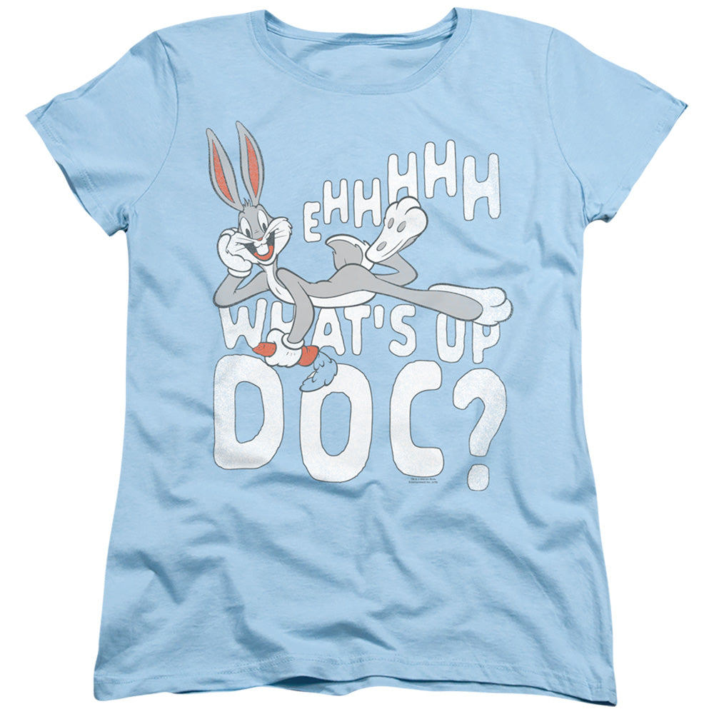 Looney Tunes Whats Up Womens T Shirt Light Blue Officially Licensed