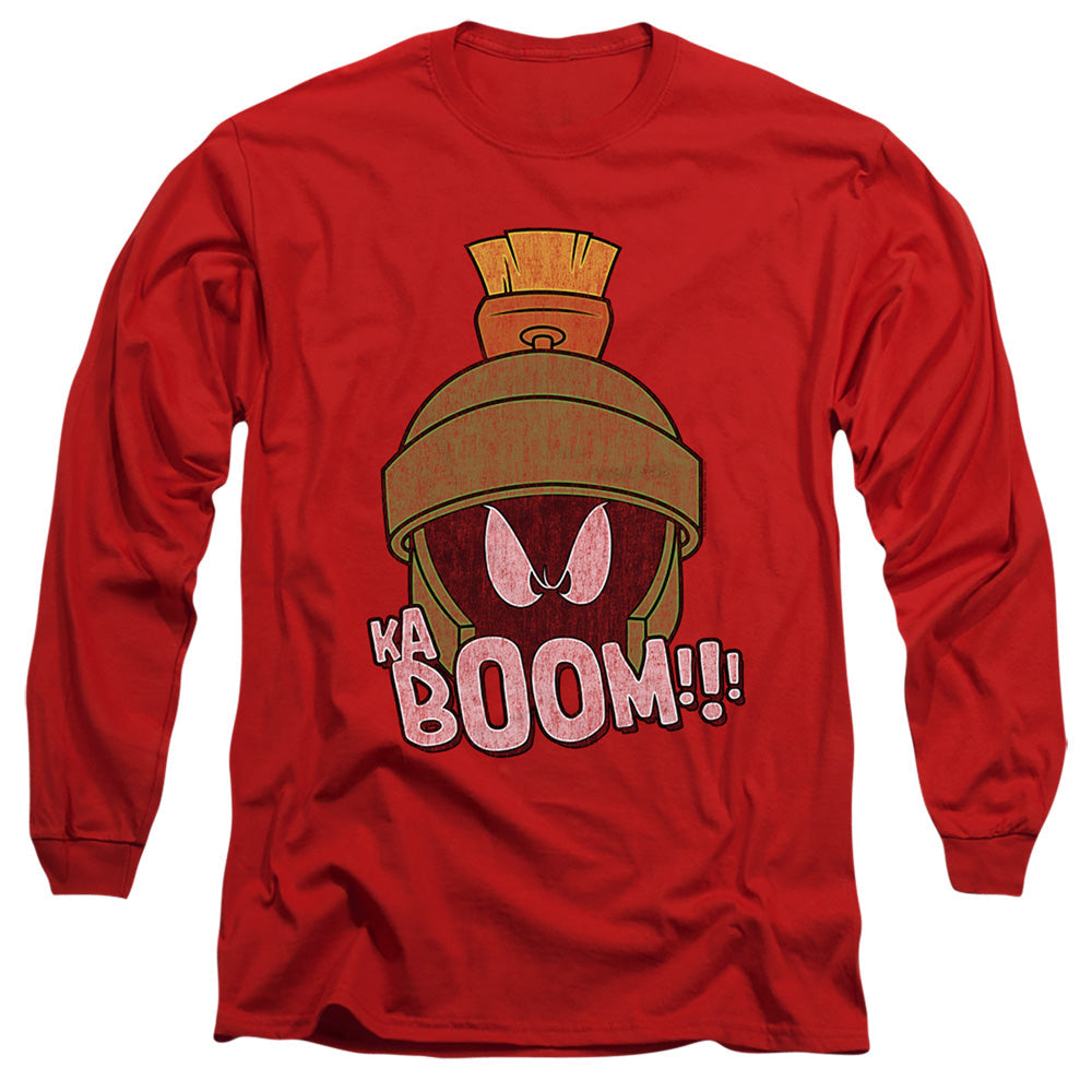 Looney Tunes Kaboom Mens Long Sleeve Shirt Red Officially Licensed Officially Licensed