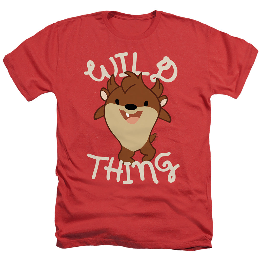Looney Tunes Wild Thing Kid Heather Mens T Shirt Red Officially Licensed