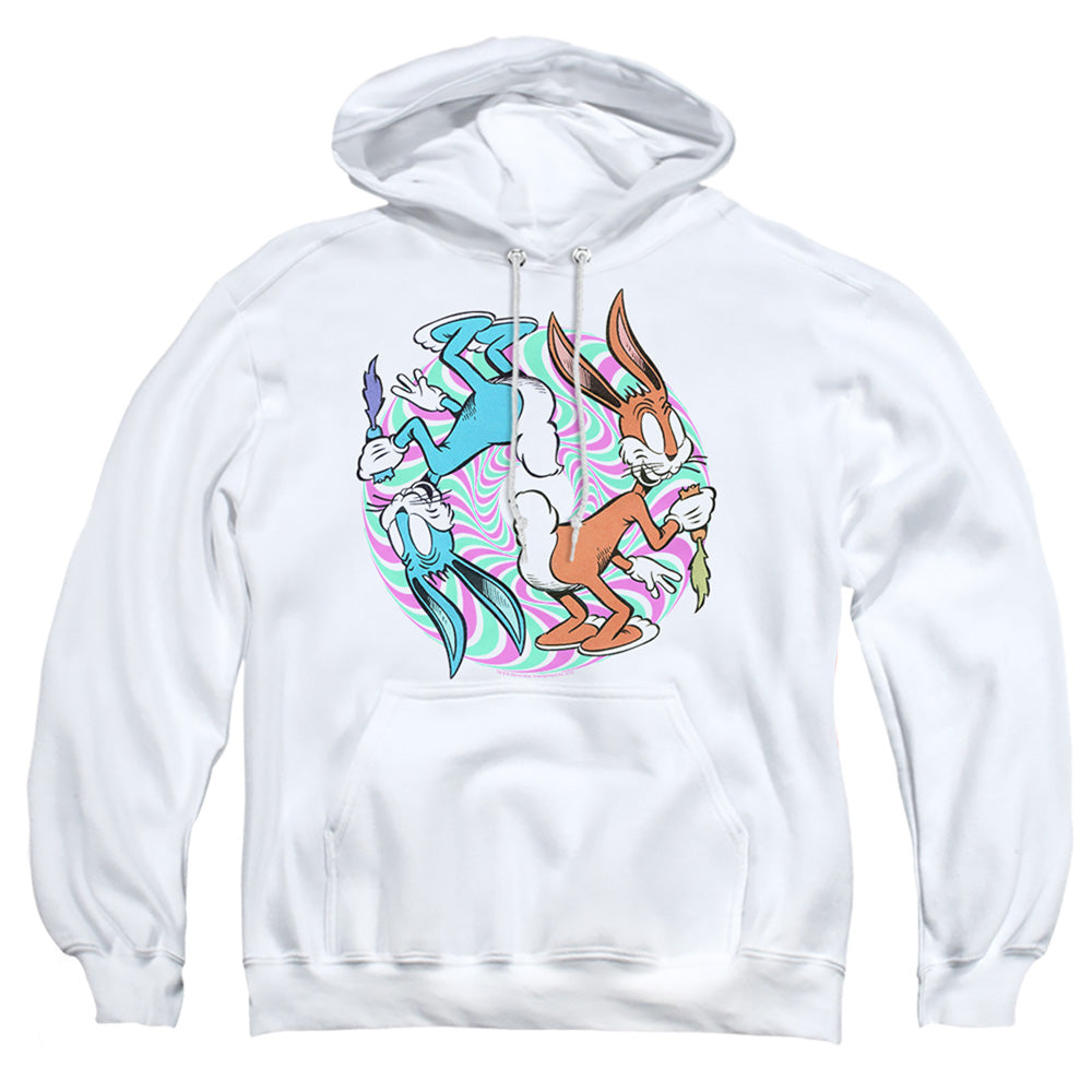 Looney Tunes Wacky Wabbit Mens Hoodie White Officially Licensed