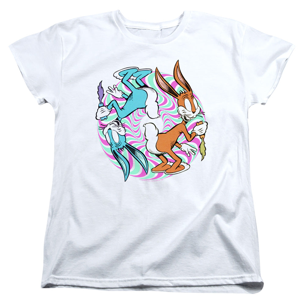 Looney Tunes Wacky Wabbit Womens T Shirt White Officially Licensed