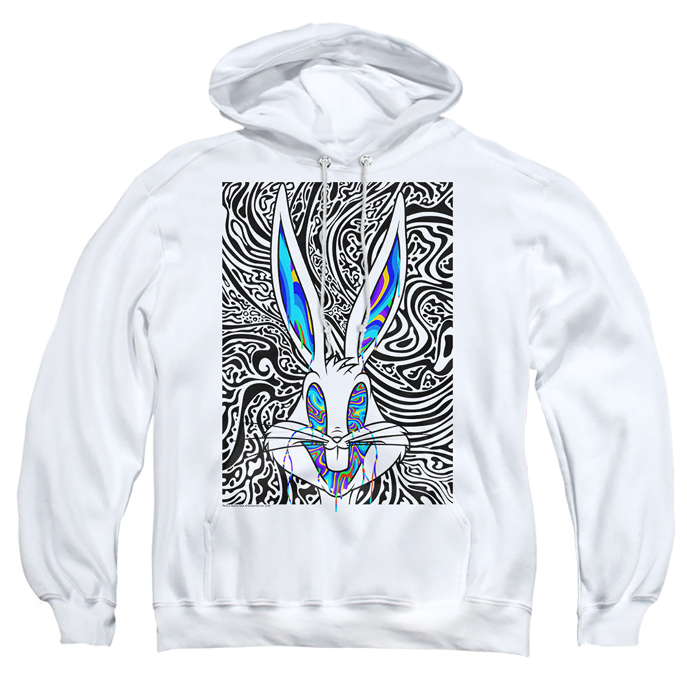 Looney Tunes Wild Bugs Mens Hoodie White Officially Licensed