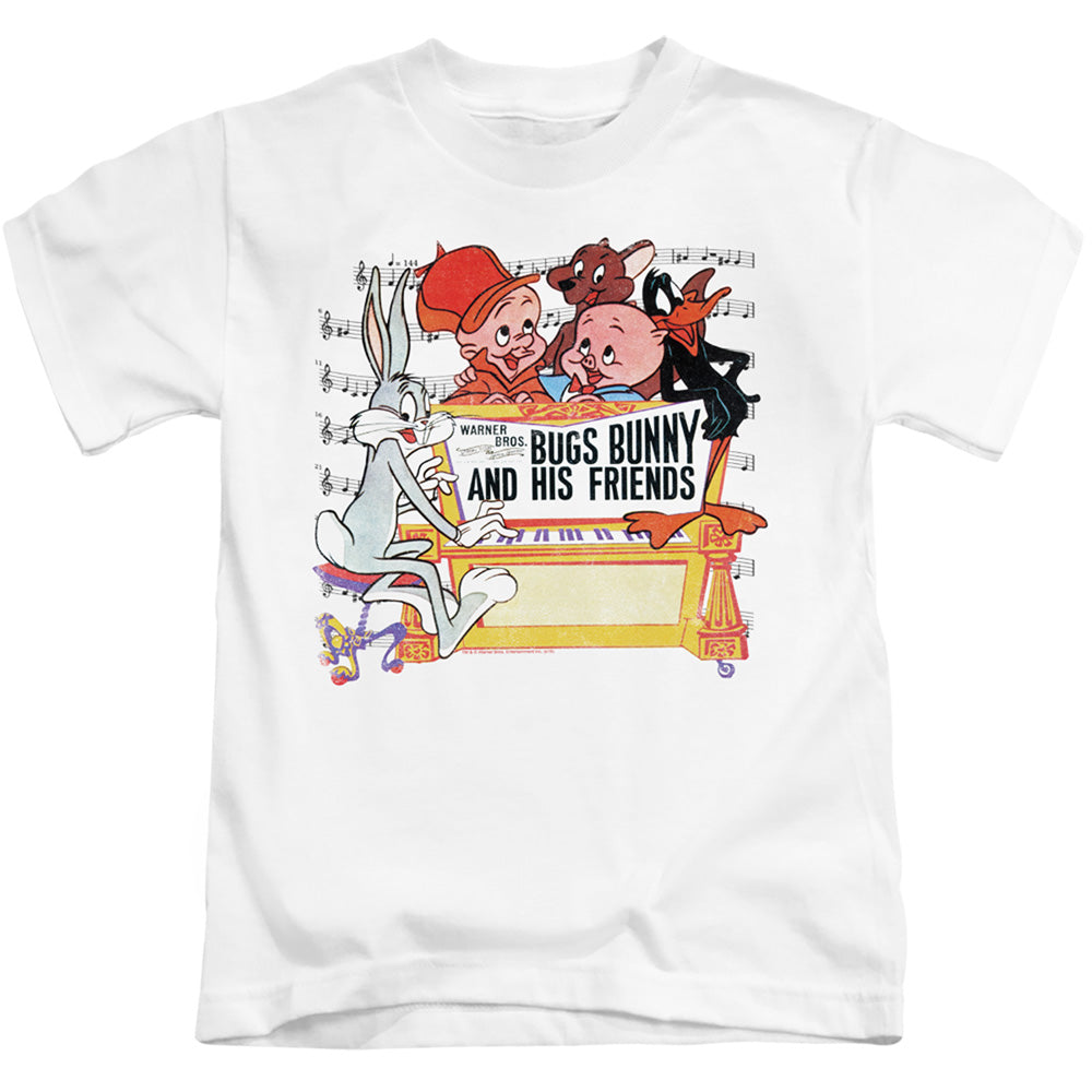 Looney Tunes Bugs and Friends Juvenile Kids Youth T Shirt White Officially Licensed
