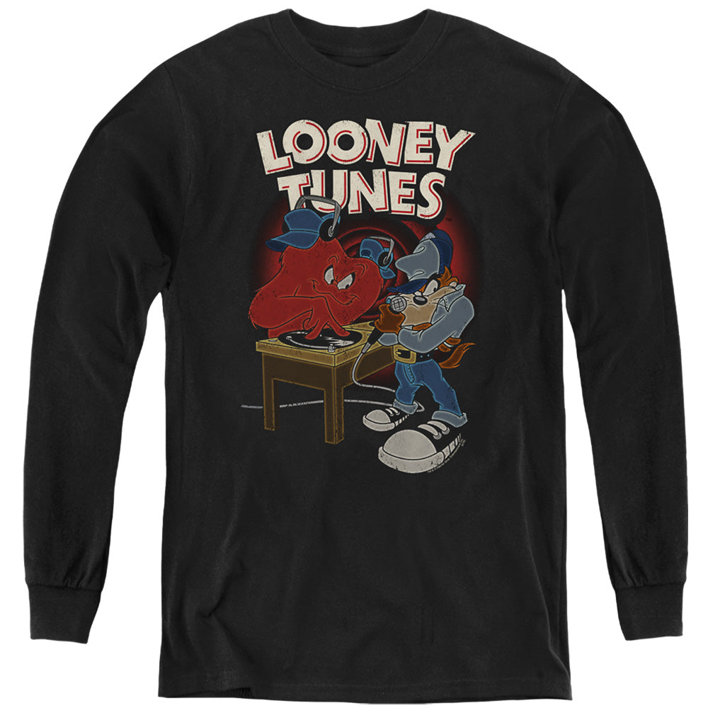Looney Tunes Dj Looney Tunes Long Sleeve Kids Youth T Shirt Black Officially Licensed