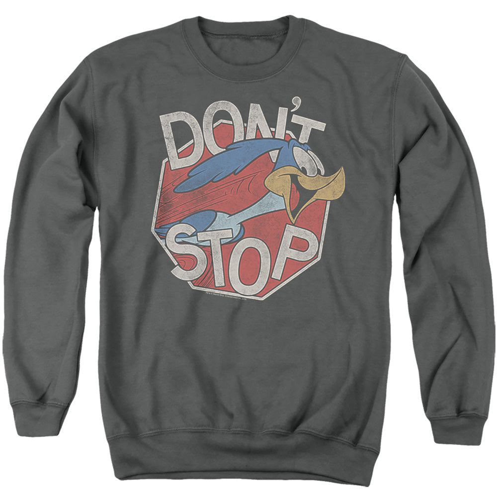 Looney Tunes Dont Stop Mens Crewneck Sweatshirt Charcoal Officially Licensed