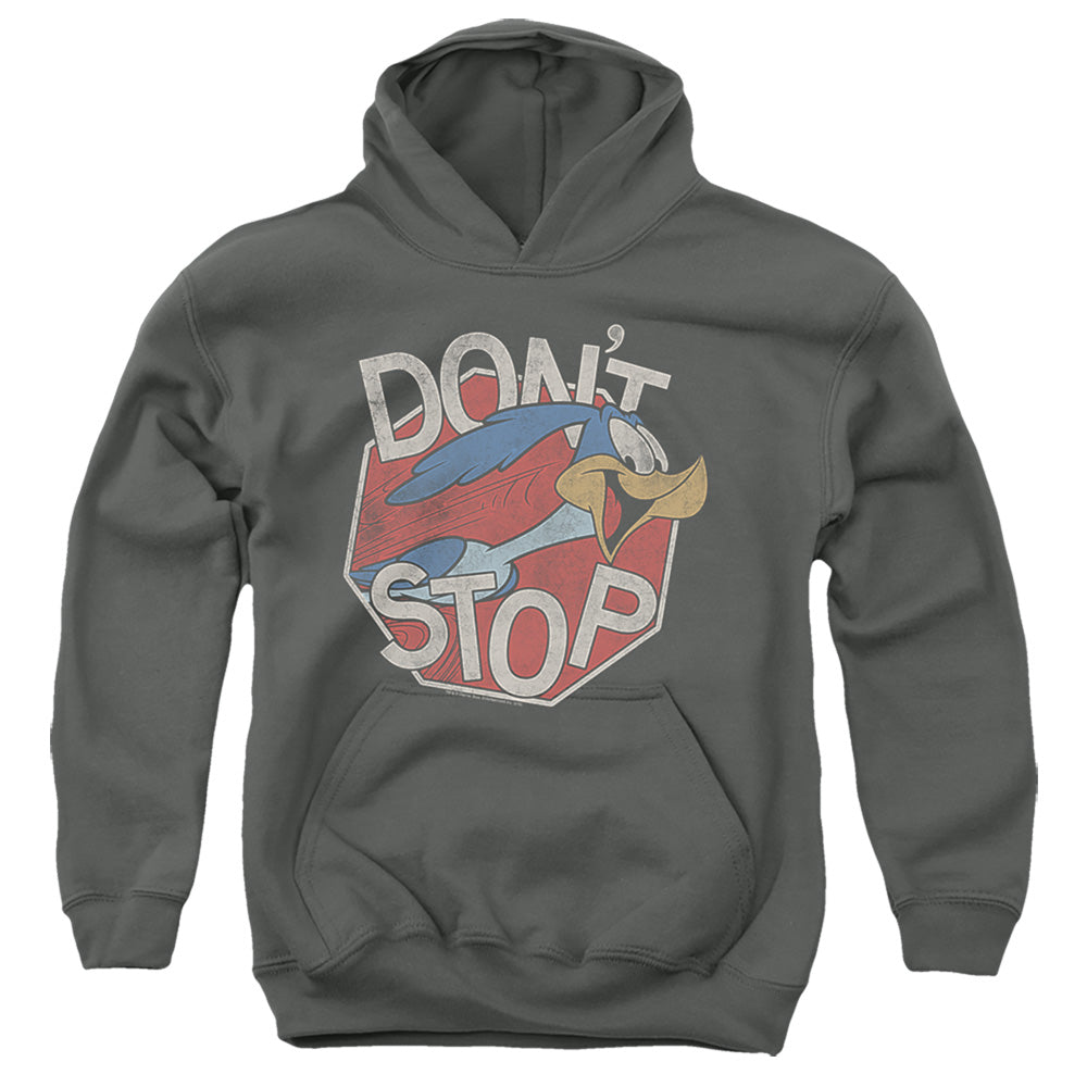Looney Tunes Dont Stop Kids Youth Hoodie Charcoal Officially Licensed