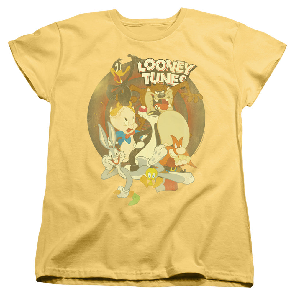 Looney Tunes Gangs All Here Womens T Shirt Banana Officially Licensed