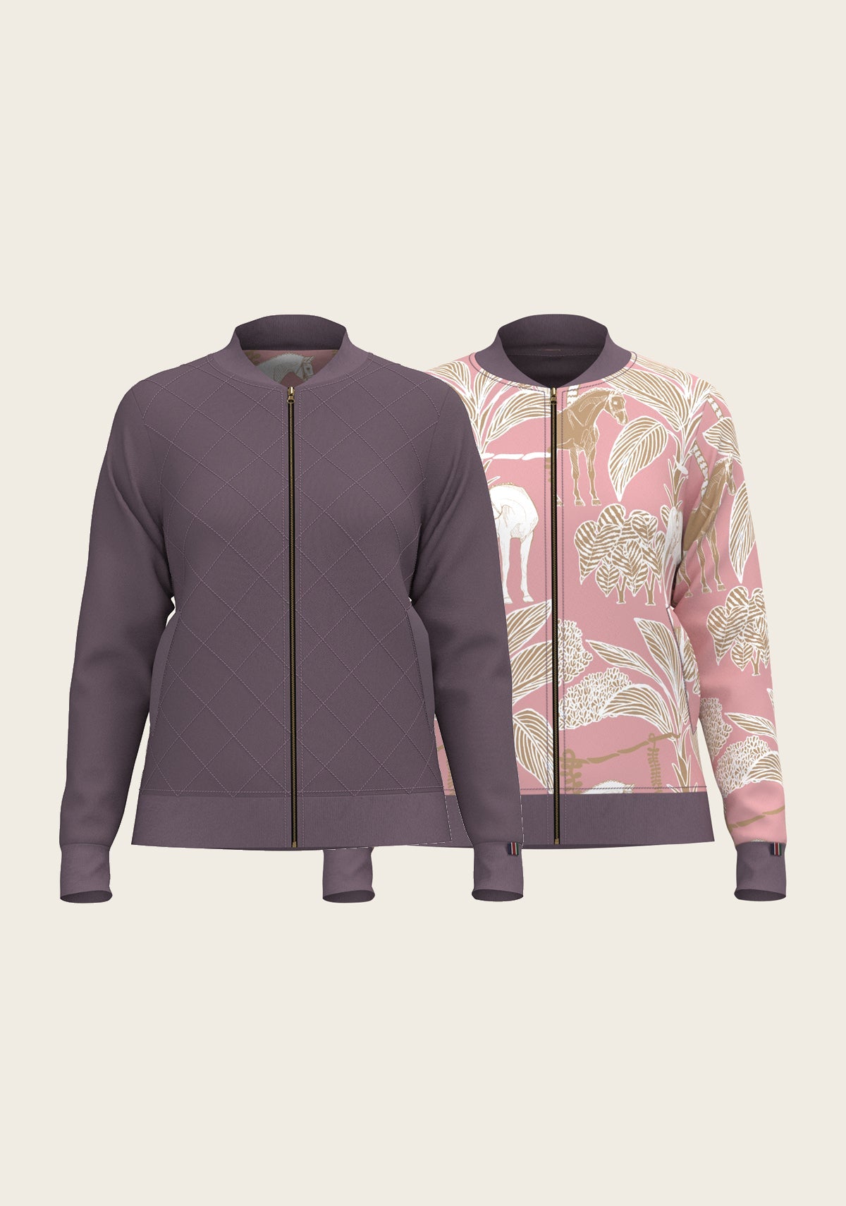 Poppy Seed Island Horses Reversible Jacket