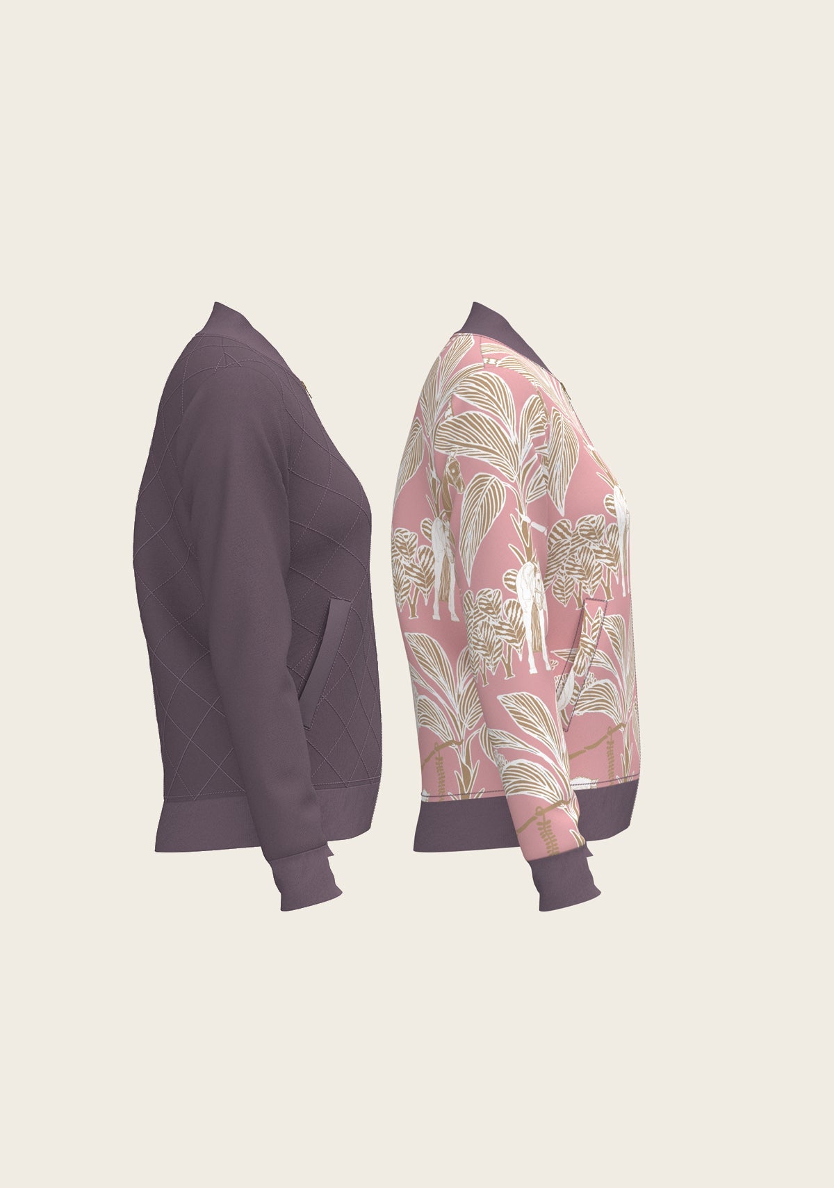 Poppy Seed Island Horses Reversible Jacket