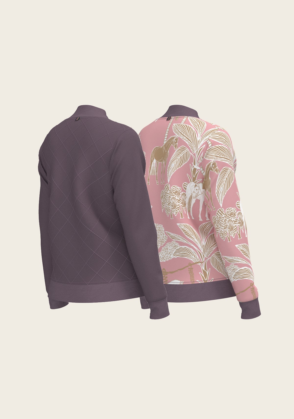 Poppy Seed Island Horses Reversible Jacket