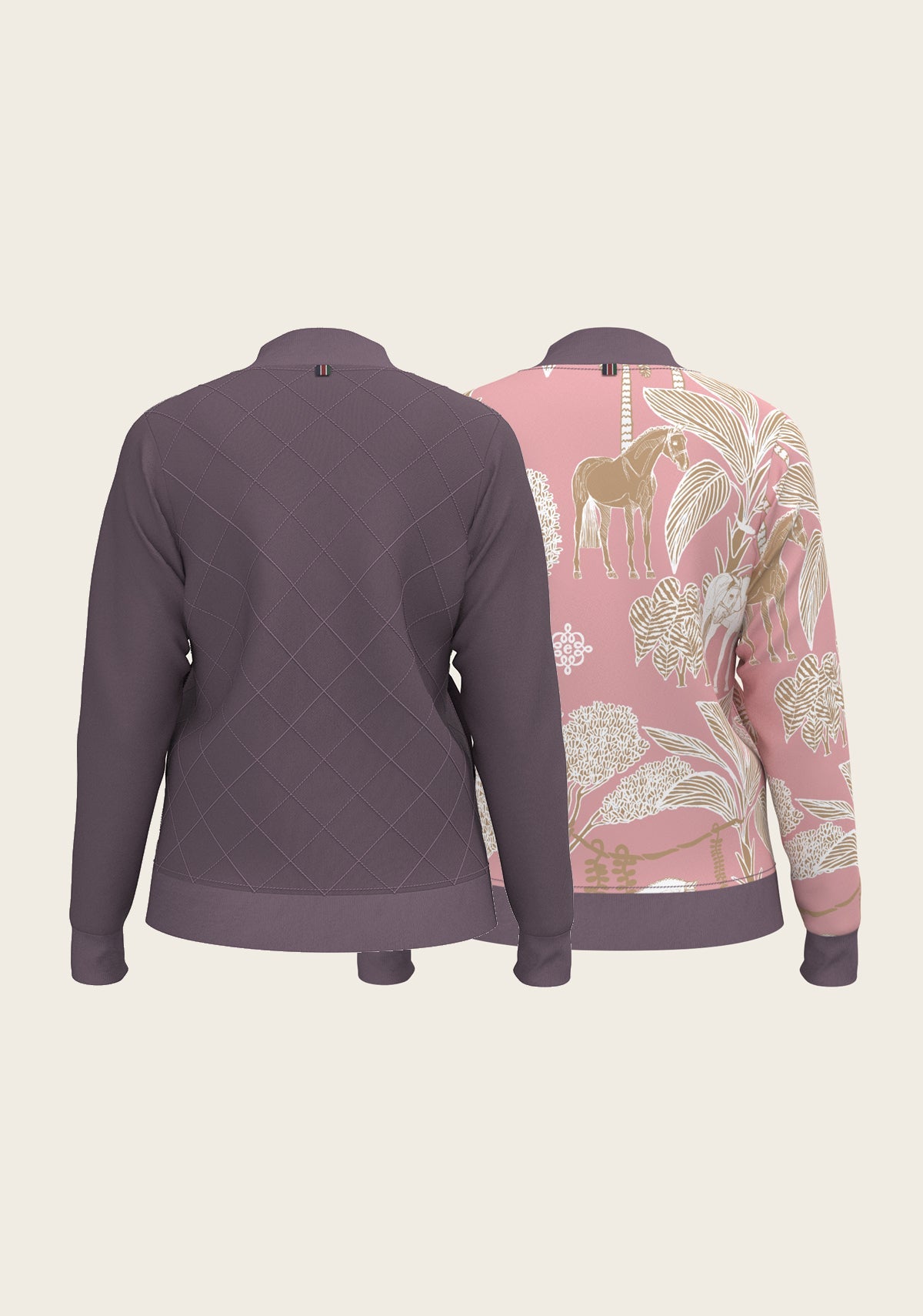 Poppy Seed Island Horses Reversible Jacket