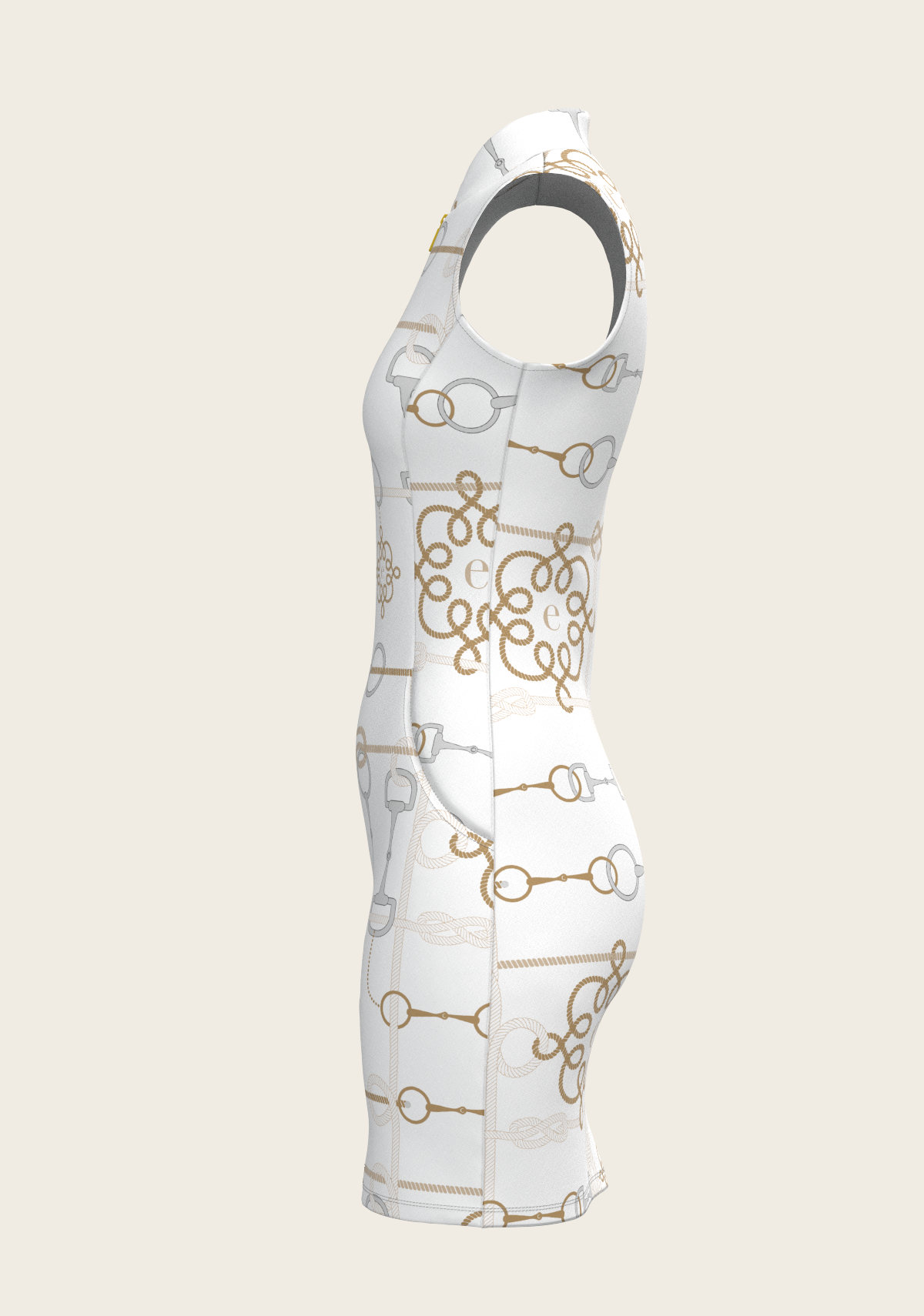 White Cable Golf Dress