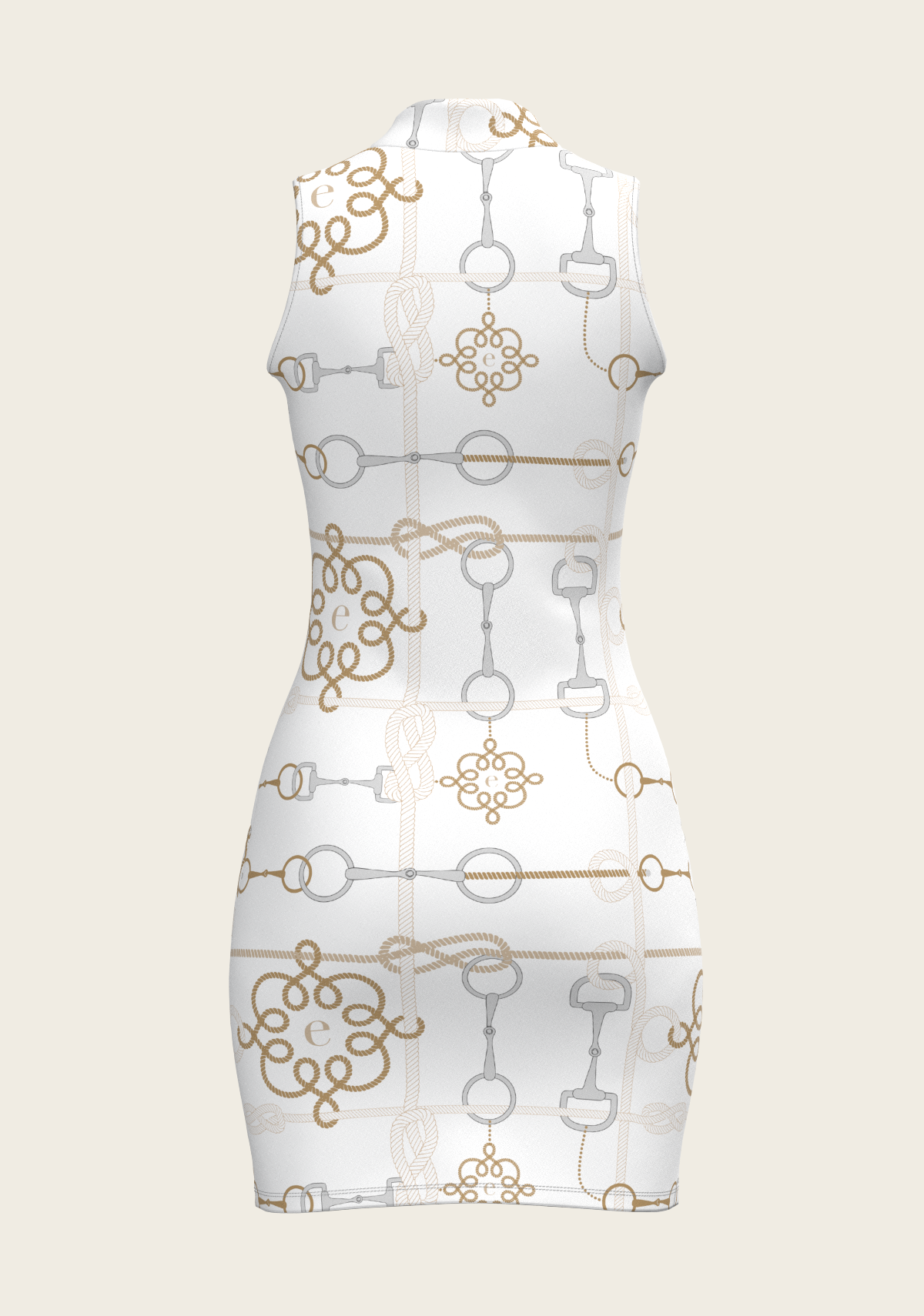 White Cable Golf Dress