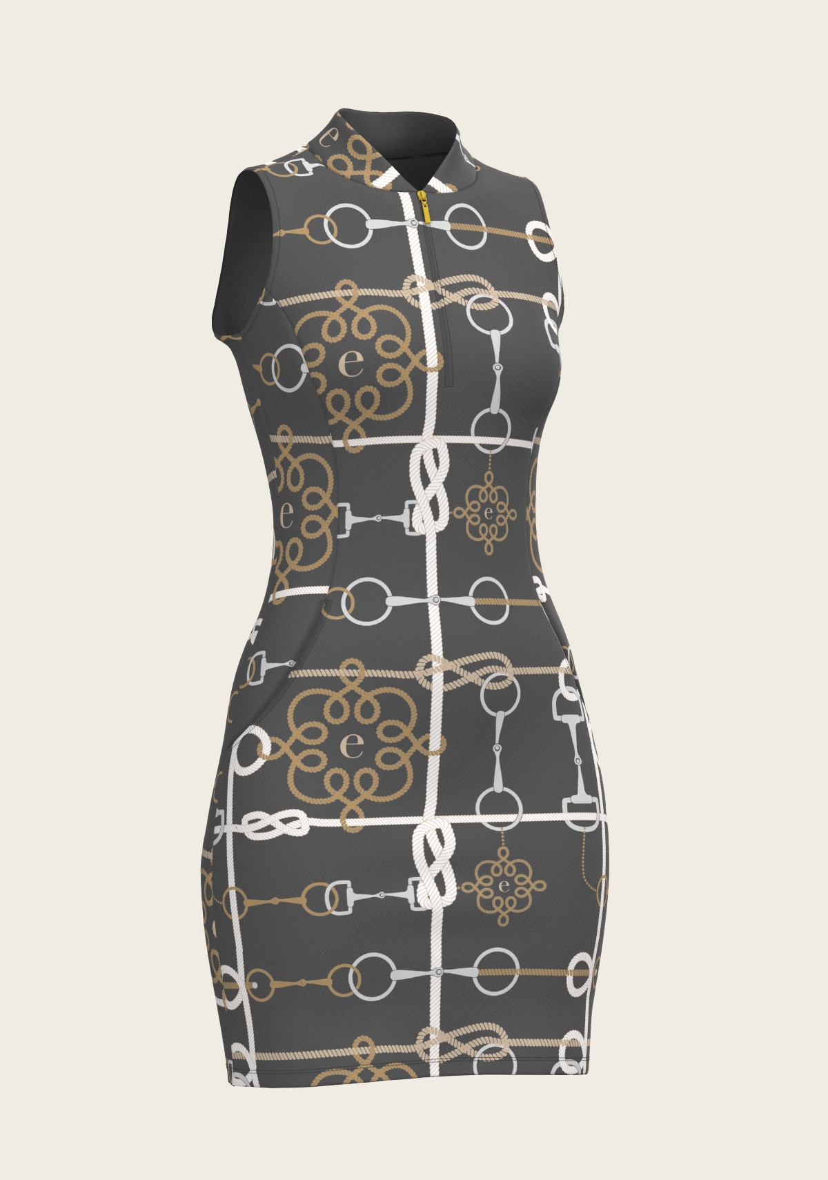 Grey Cable Golf Dress
