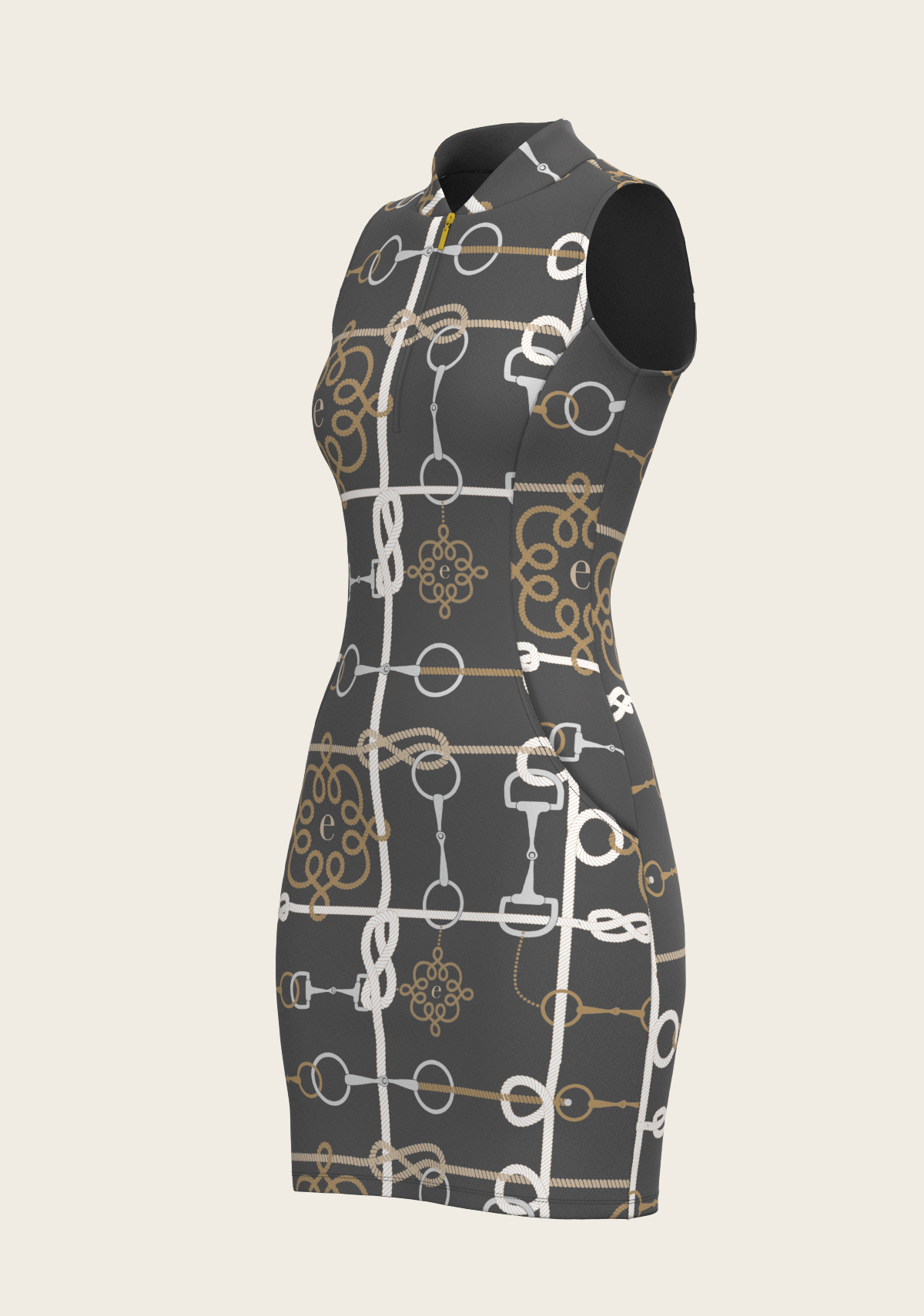 Grey Cable Golf Dress