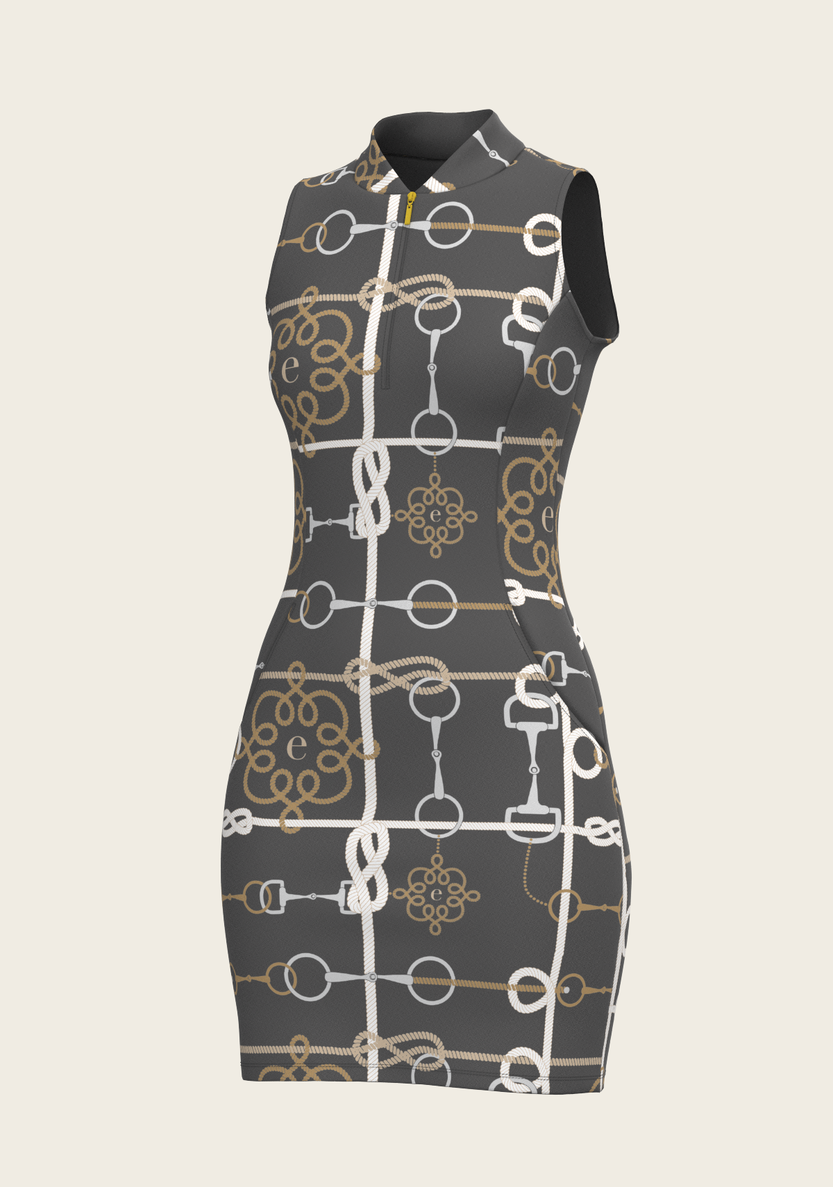 Grey Cable Golf Dress