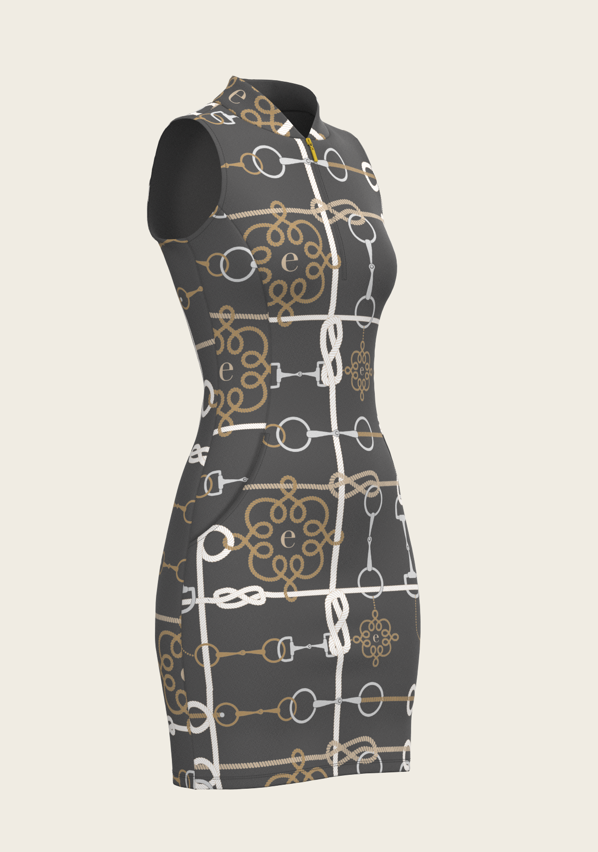 Grey Cable Golf Dress