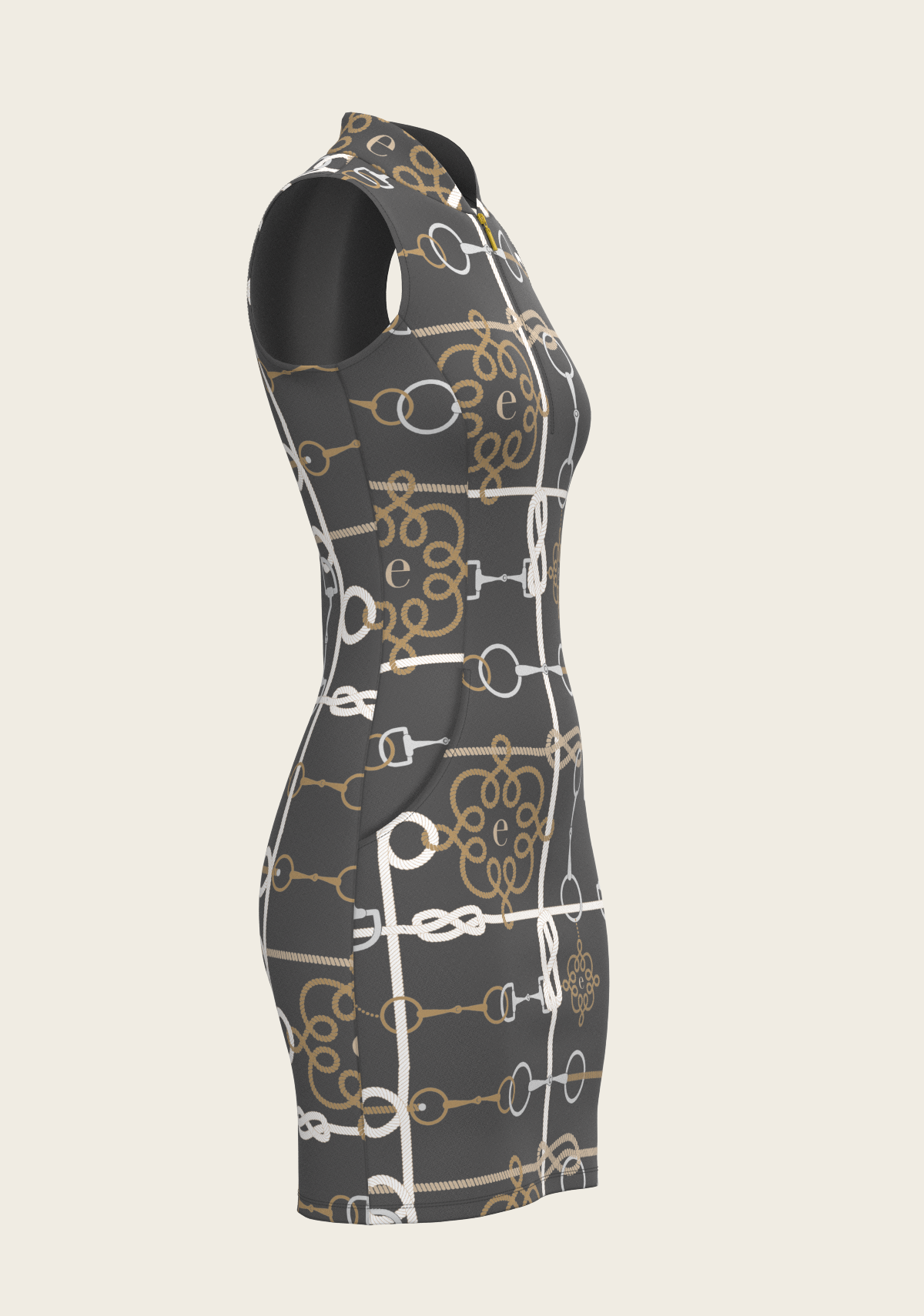 Grey Cable Golf Dress