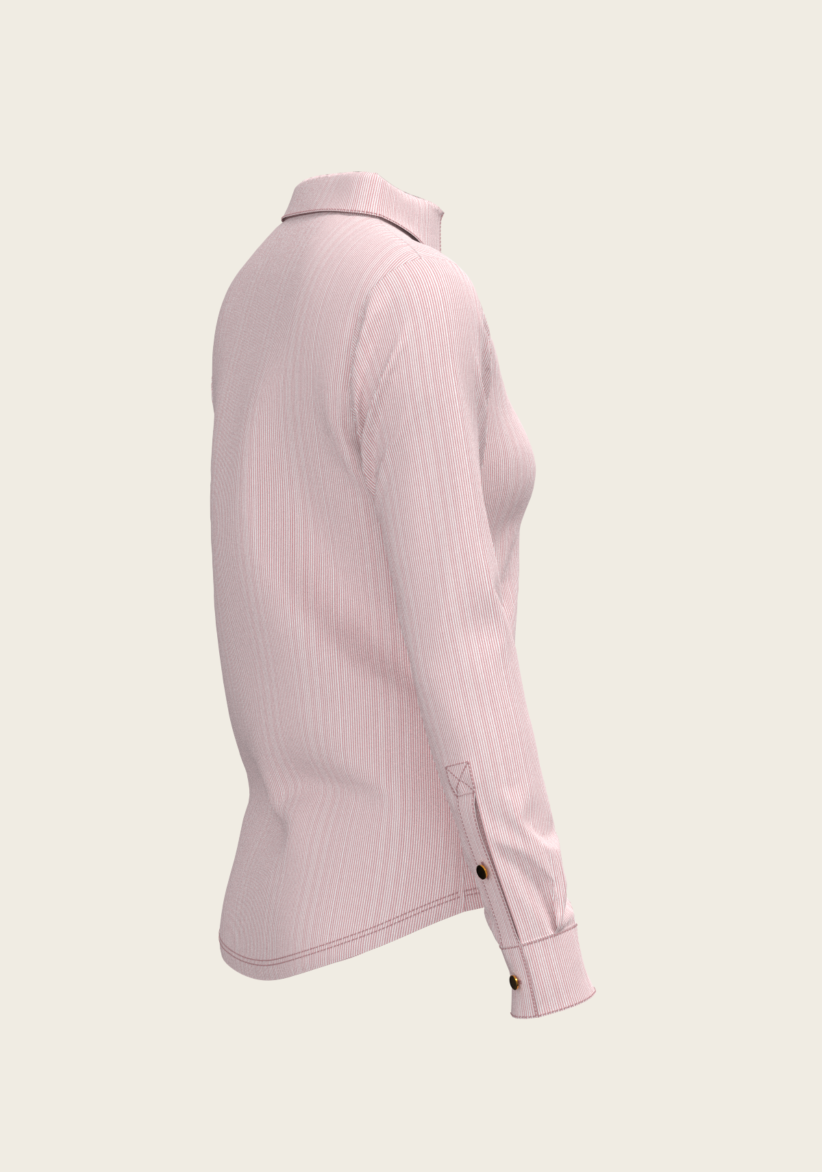 Stripes on Rose Ladies Button Shirt