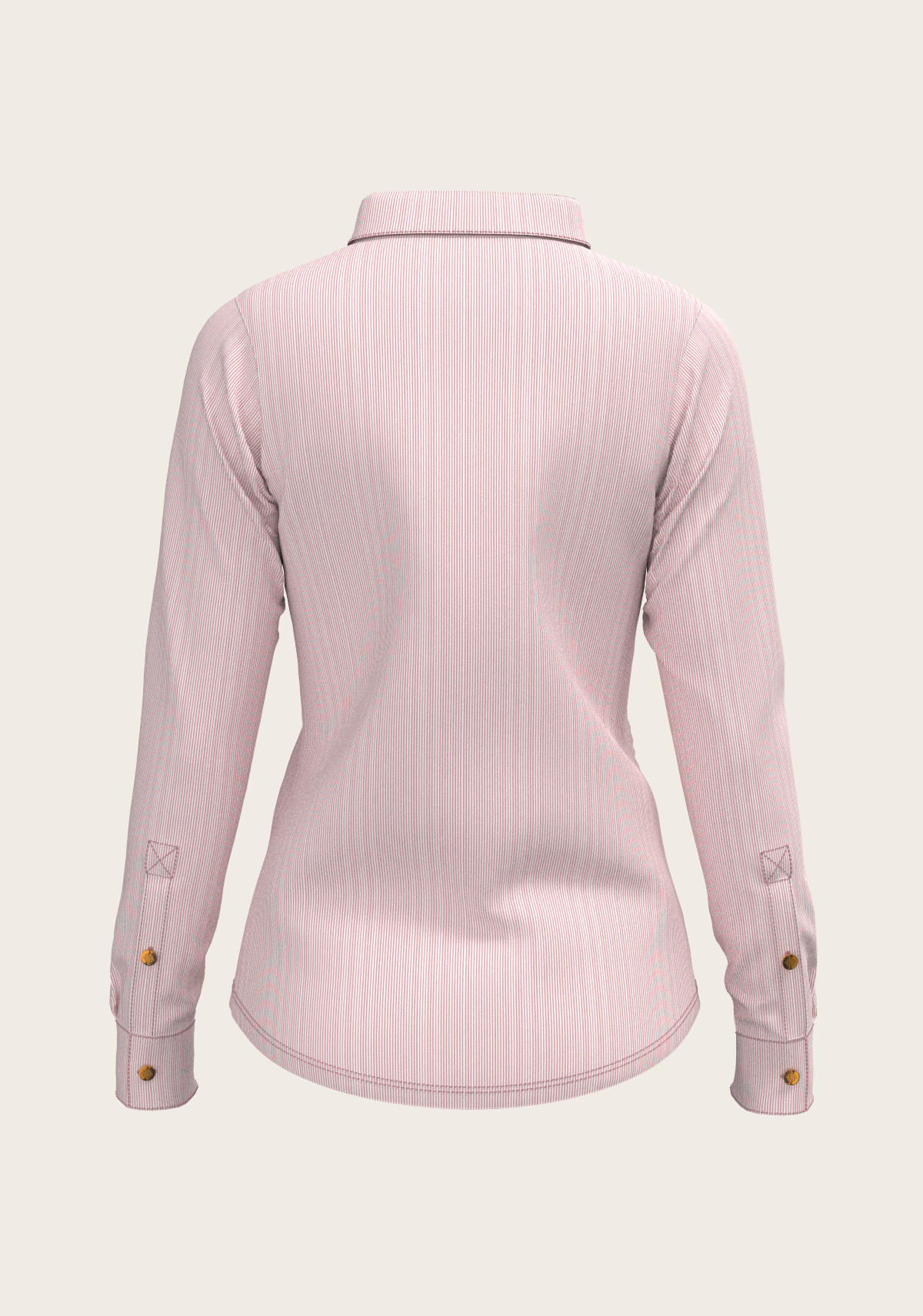 Stripes on Rose Ladies Button Shirt
