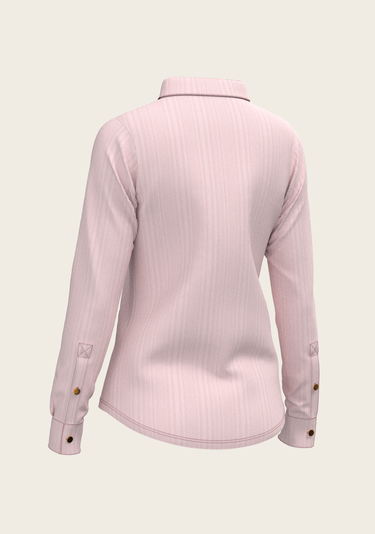Stripes on Rose Ladies Button Shirt