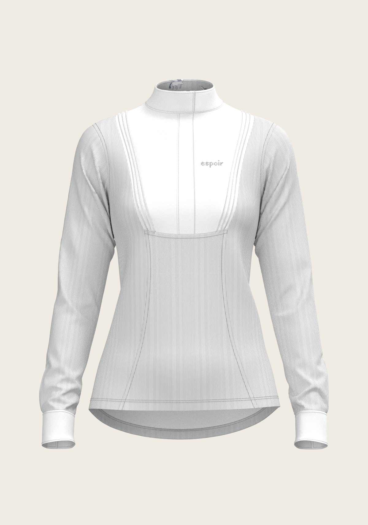 Stripes in Grey Short Pleated Long Sleeve Show Shirt