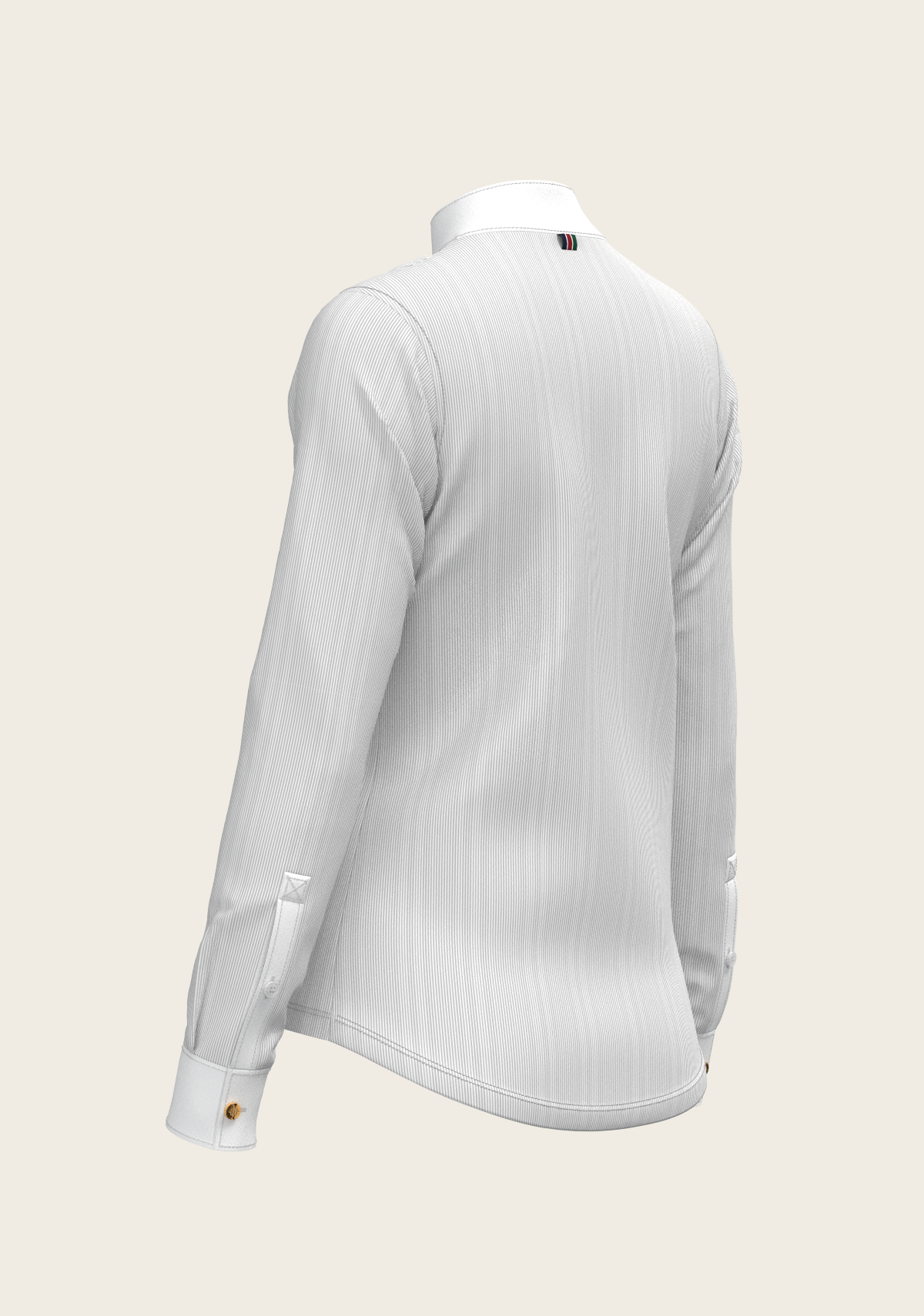 Stripes in Grey Short Pleated Long Sleeve Show Shirt