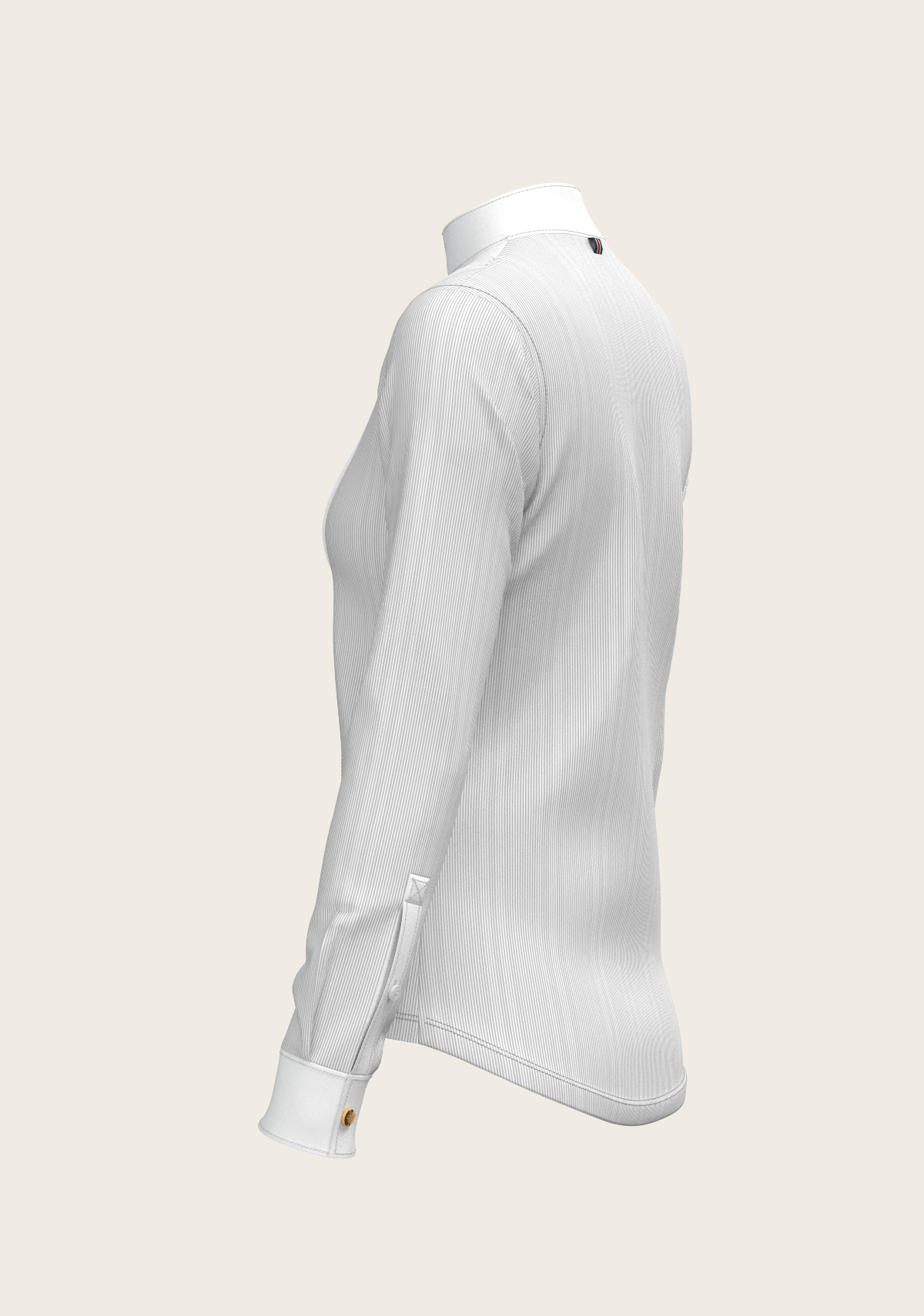 Stripes in Grey Short Pleated Long Sleeve Show Shirt