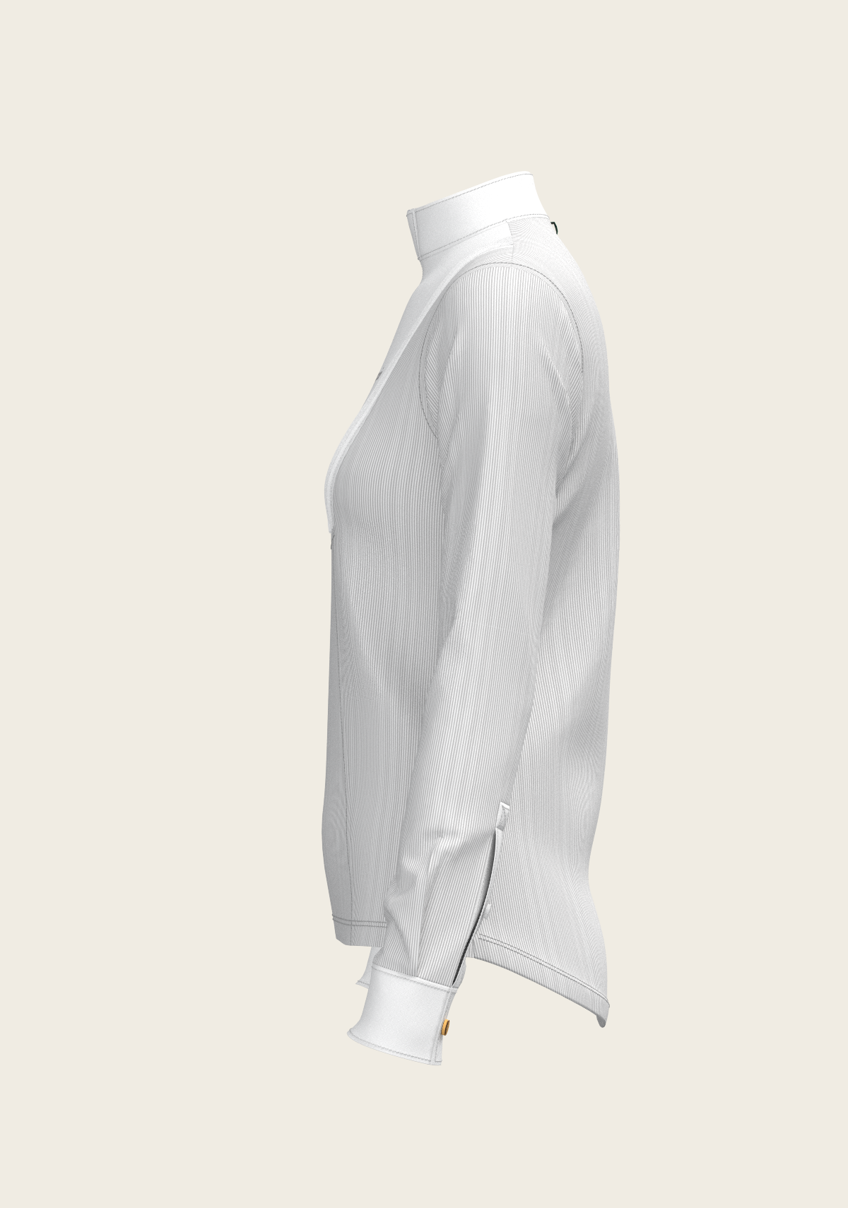 Stripes in Grey Short Pleated Long Sleeve Show Shirt