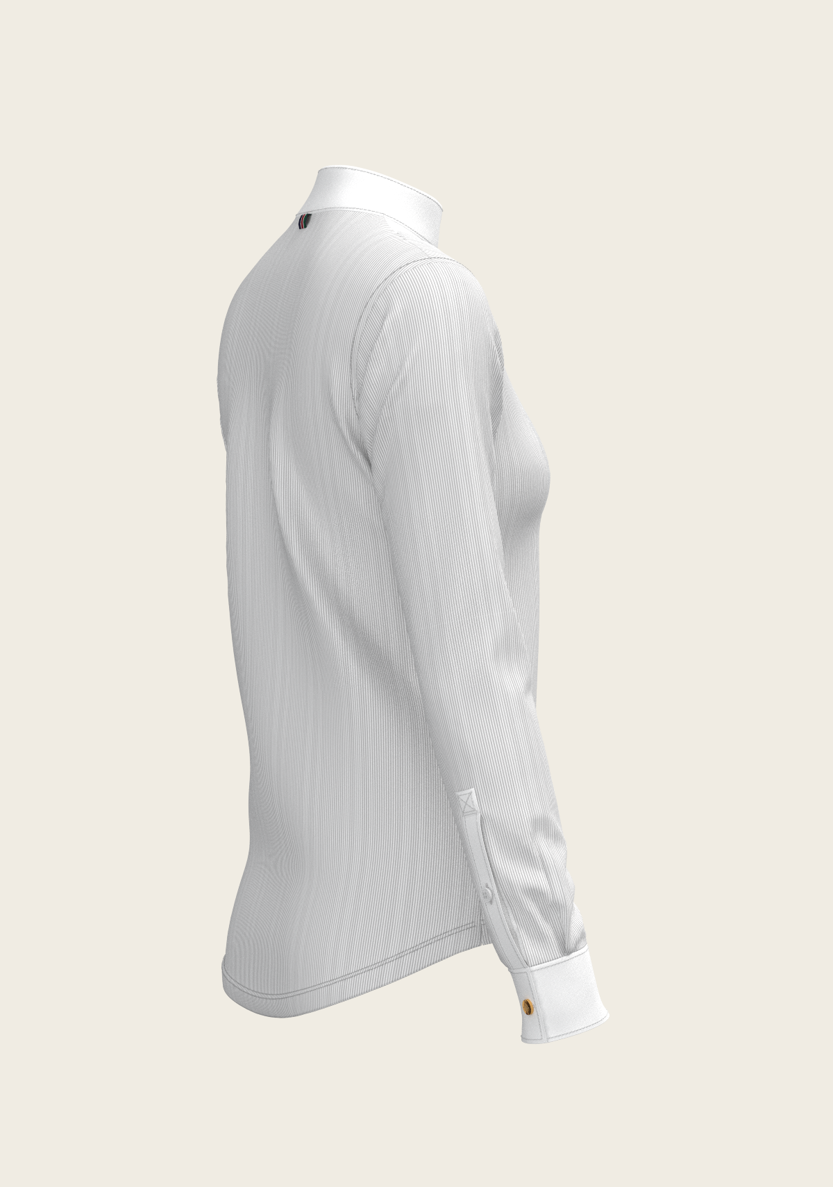Stripes in Grey Short Pleated Long Sleeve Show Shirt