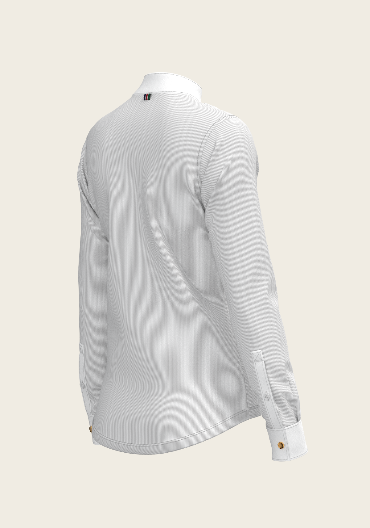 Stripes in Grey Short Pleated Long Sleeve Show Shirt