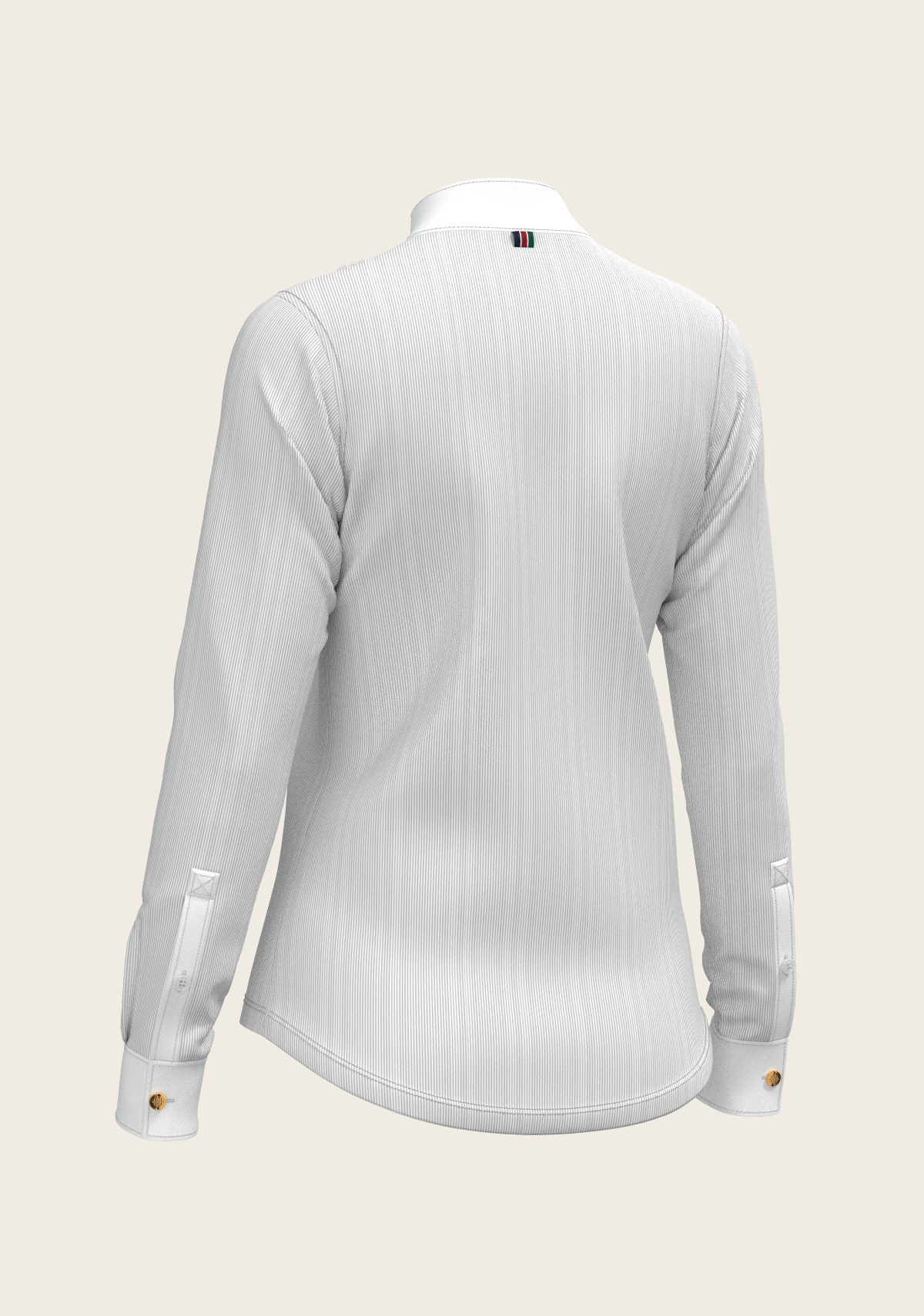 Stripes in Grey Short Pleated Long Sleeve Show Shirt