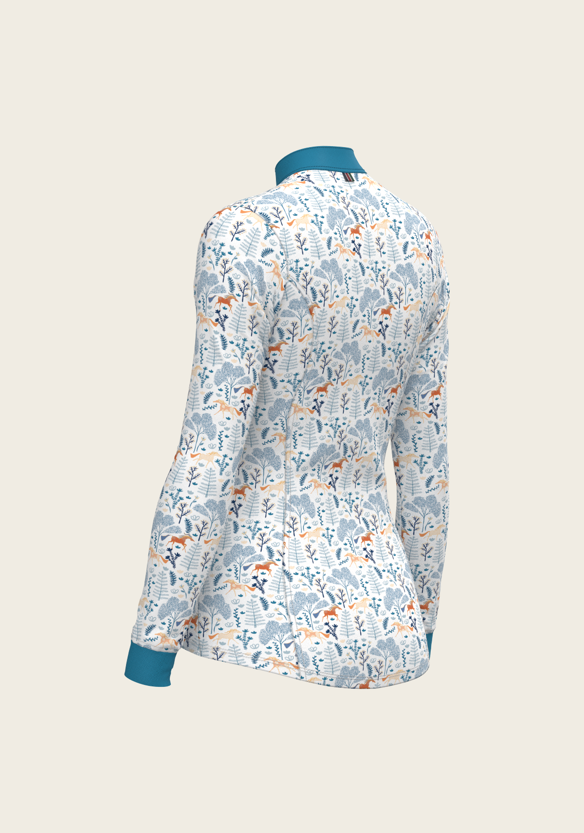 Forest on White Quarter Zip Sun Shirt