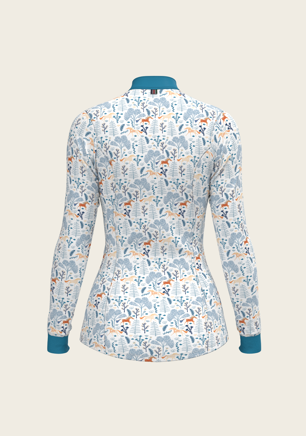 Forest on White Quarter Zip Sun Shirt