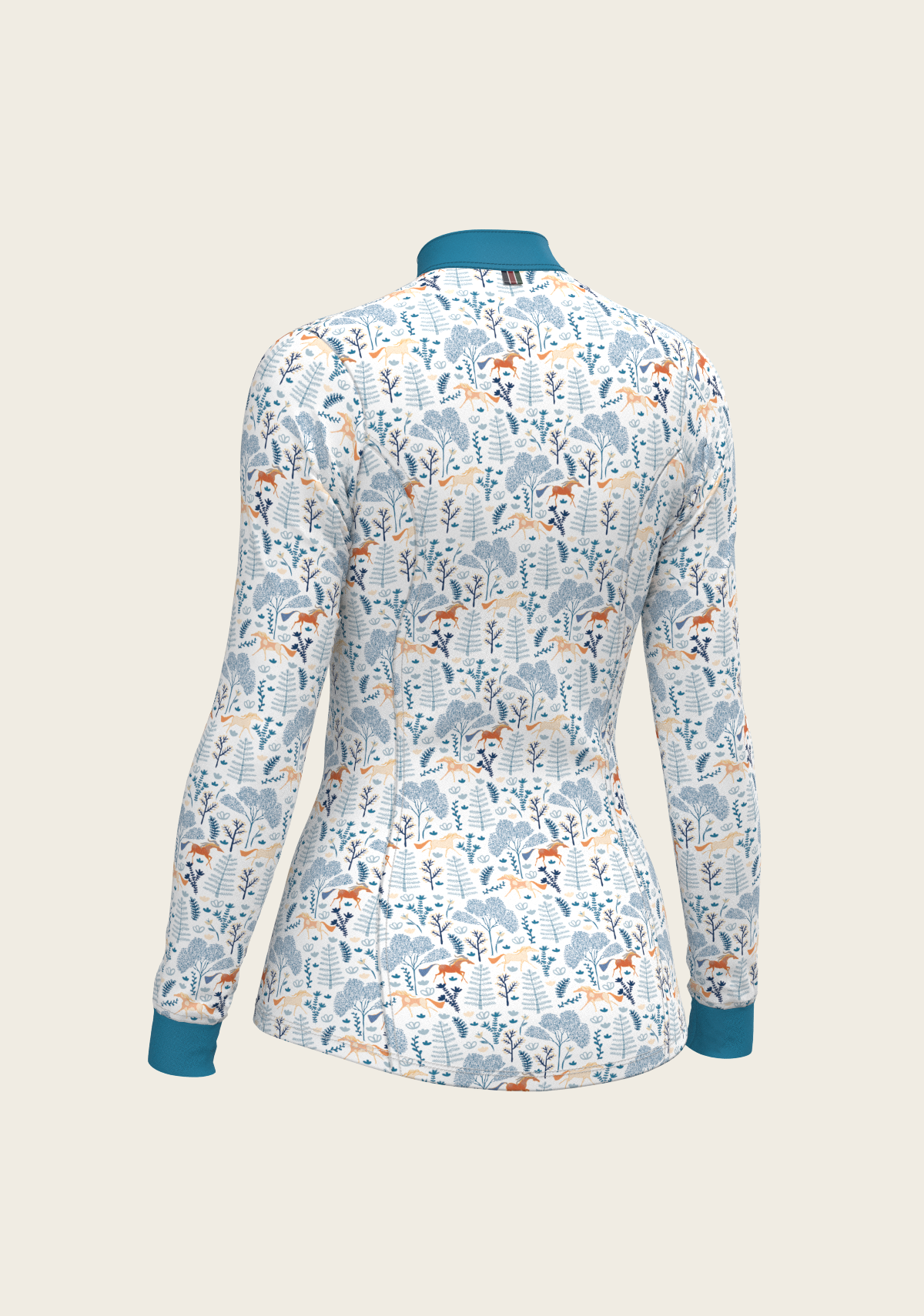 Forest on White Quarter Zip Sun Shirt