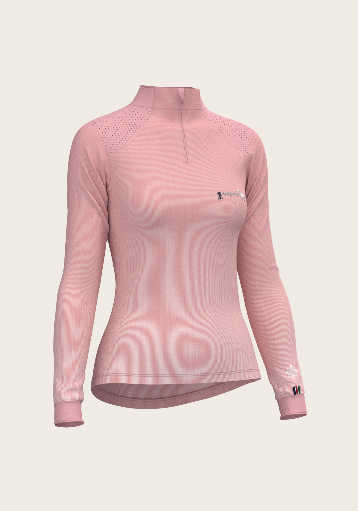Stripes on Rose Sport Sun Shirt