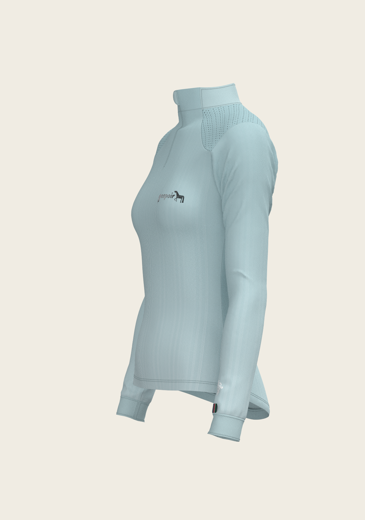 Stripes on Sky Blue Sport Sun Shirt